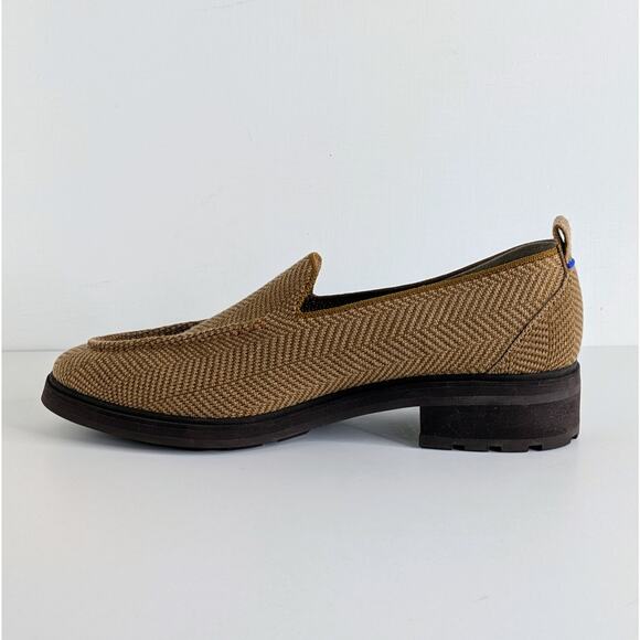 Rothy's Lug Loafer 11.5 Teak Herringbone Washable Recycled Platform - Picture 8 of 15